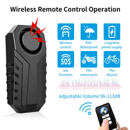 113 db Ebike Alarm wireless remote anti theft
